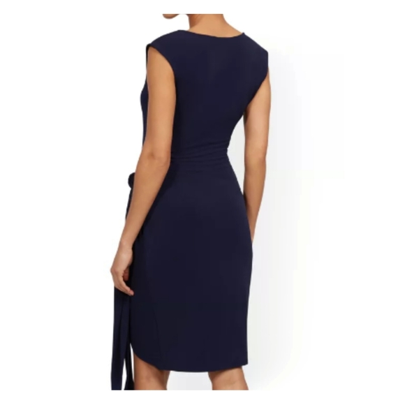 NEW YORK AND COMPANY CAP-SLEEVE TULIP WRAP DRESS - Picture 4 of 9